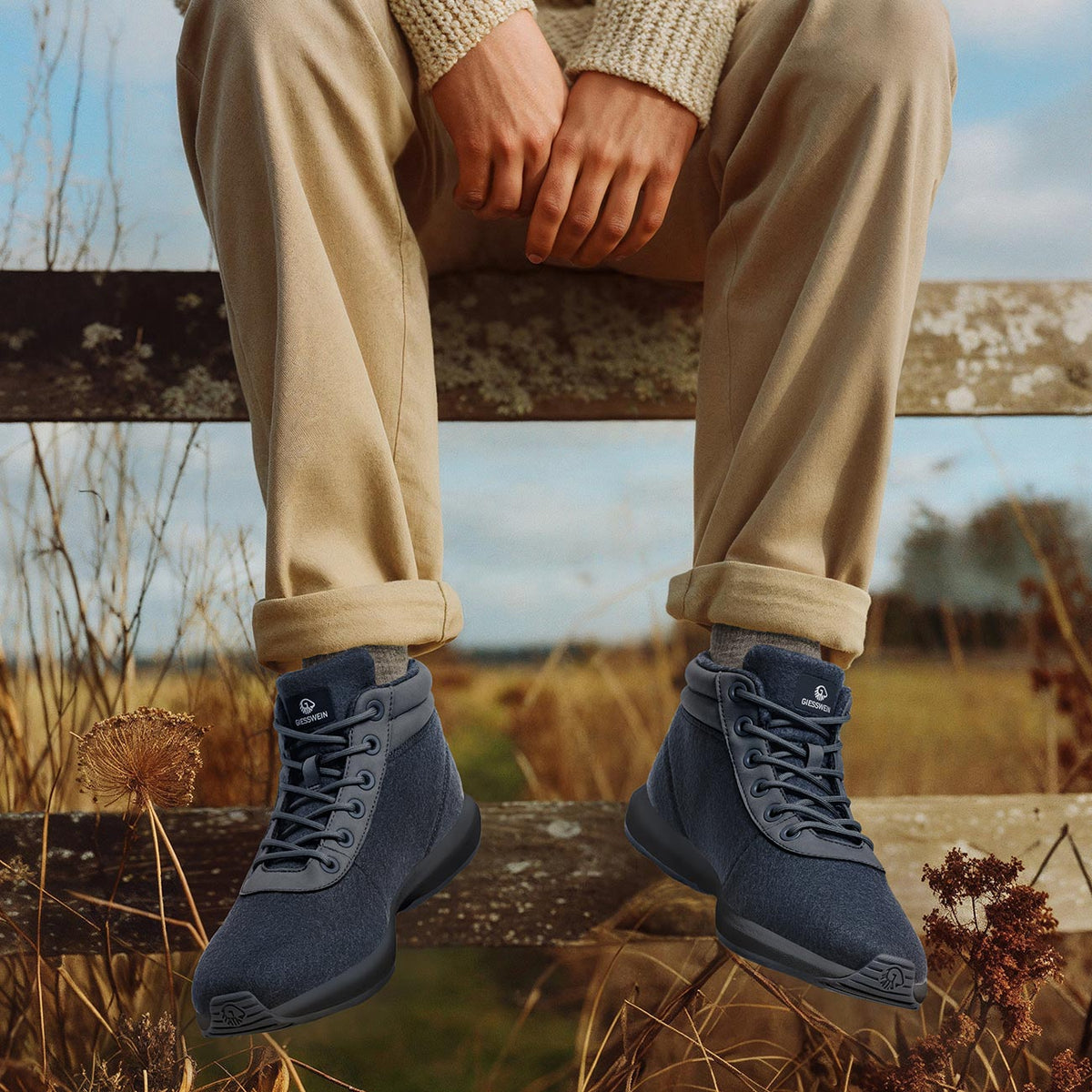 Wool Sneaker High Top Men