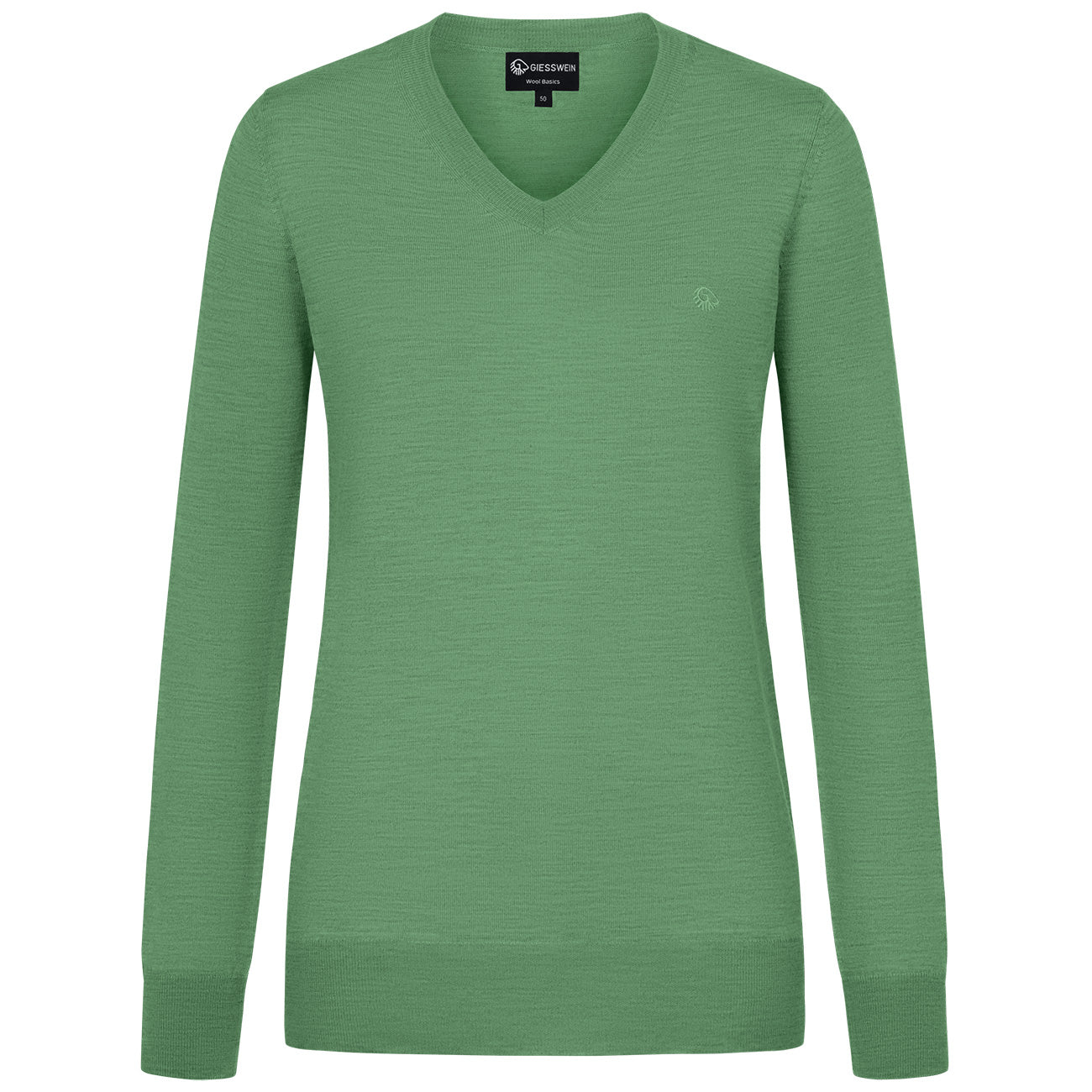 Merino Pullover Pullover Damen Weiter Ausschnitt Grau Meliert